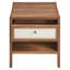 Capri Wood Grain Nightstand In Walnut