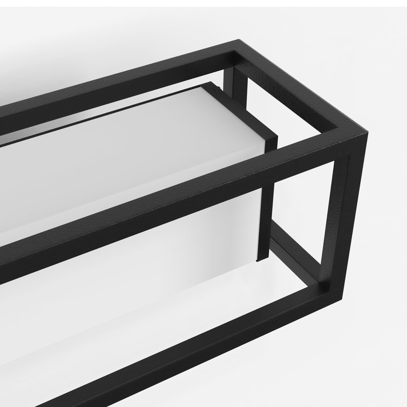 Luminaire de meuble-lavabo en fer noir à DEL à intensité variable 15 po Kazuma réglable 3000K / 4000K / 5000K 3CCT, Noir mat