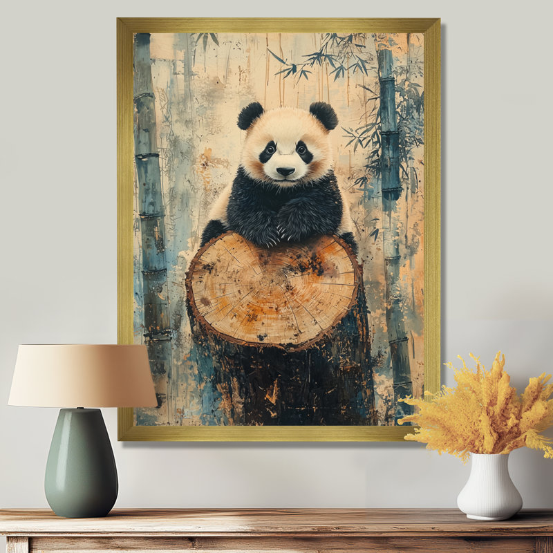 Cimaglia - animaux, reproductions d'art mural, Impression d'un seul cadre photo, H 32 po x l 24 po, Doré