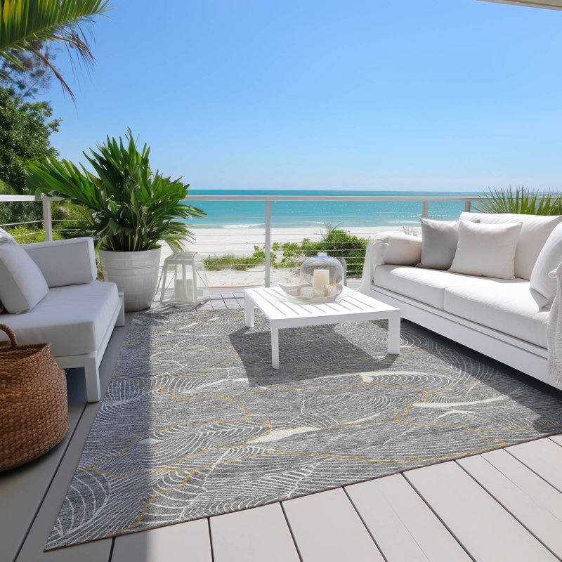  Machine Washable Indoor/Outdoor Chayden ACN1048 Rug, Rectangle 10' x 14'
