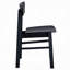 Ensemble de chaises d'appoint de salle à manger 4 pièces Frey, dossier bas, noir scandinave