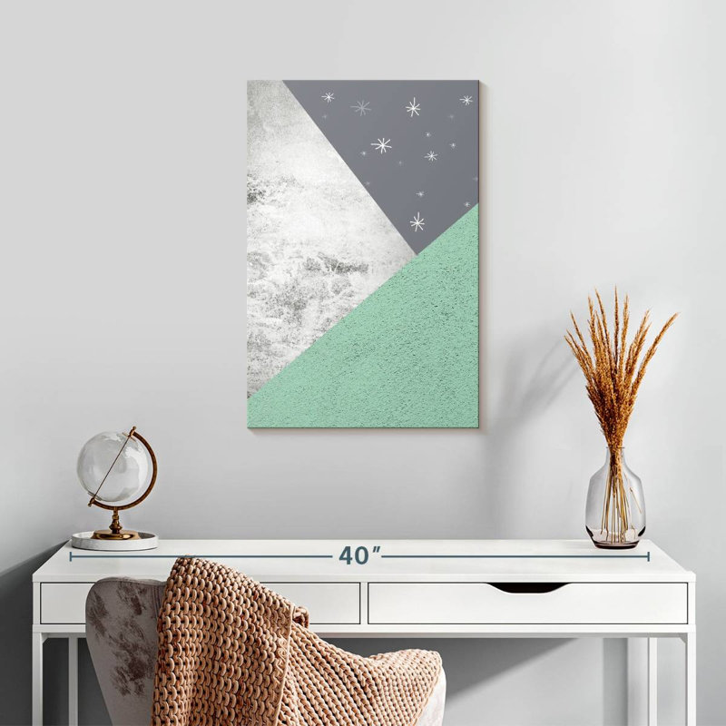 Avery Mint Green Mountains II, H 24 po x l 16 po
