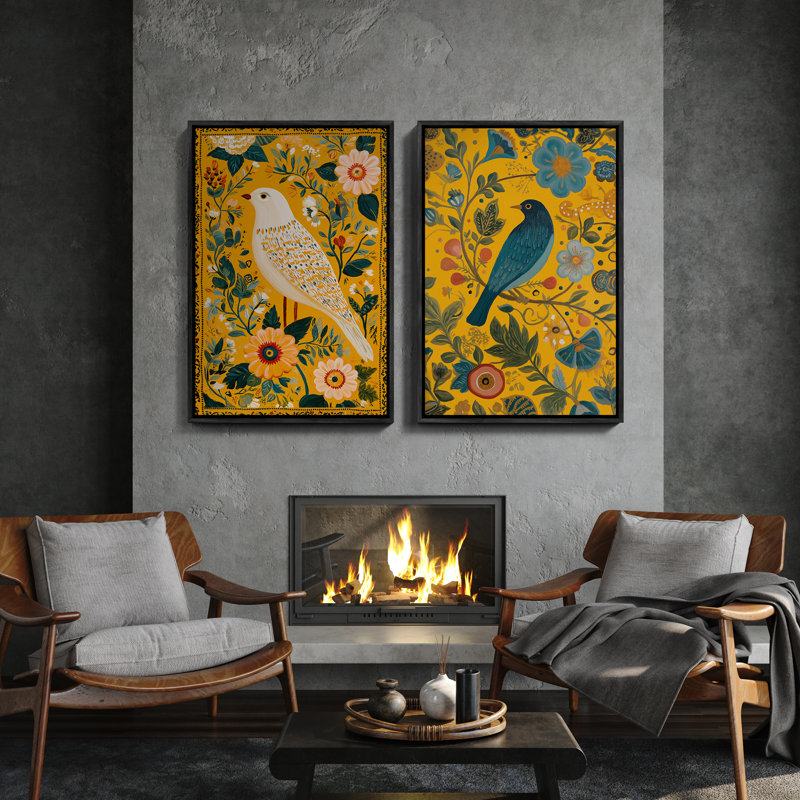 Art mural encadré, rétro, antique, classique pour chambre à coucher - 16 po x 24 po x 2 panneaux, Noir, H 24 po x l 16 po