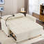Canapé convertible Pastiche avec coussin de dossier réversible, poches latérales, ports USB, support pour téléphone et oreillers-344000255