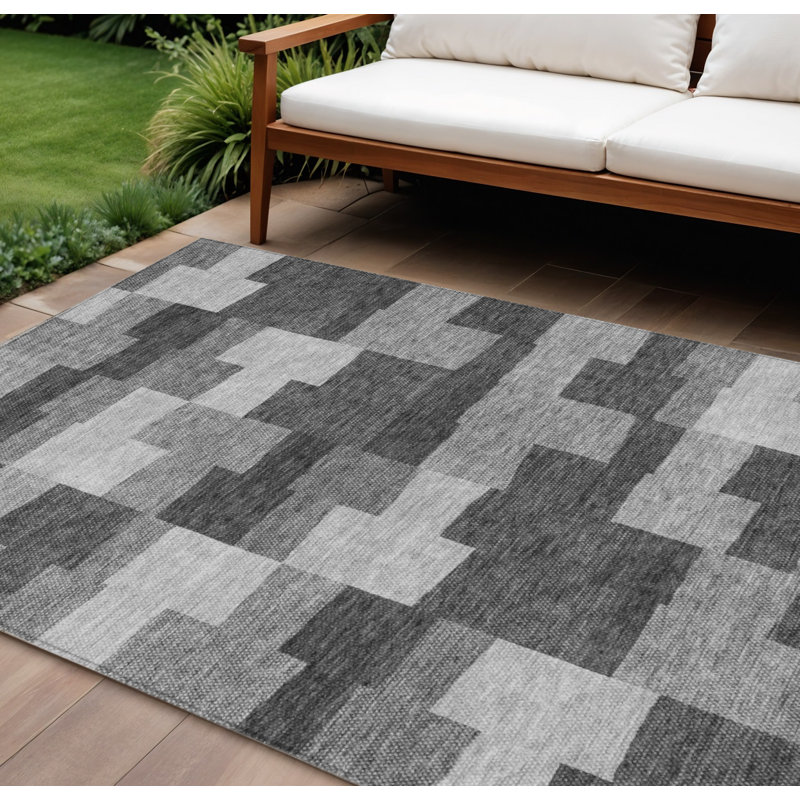 Tapis intérieur / extérieur argenté 8 'x 10'