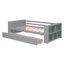 Lit de jour simple avec tablettes et tiroirs