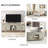 57.9" Sideboard With 3 Drawers, Adjustable Shelf-1620589362