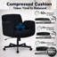 Fauteuil d'appoint en velours côtelé de 22,4 po de largeur avec accoudoirs rabattables à 5 positions, hauteur réglable, dossier inclinable, pivotement sur 360 ° et roulettes-1844865607