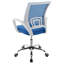 Chaise de bureau ajustable rembourrée bleue