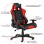 Fauteuil de jeu et de course pivotant Inbox Zero-1951563127