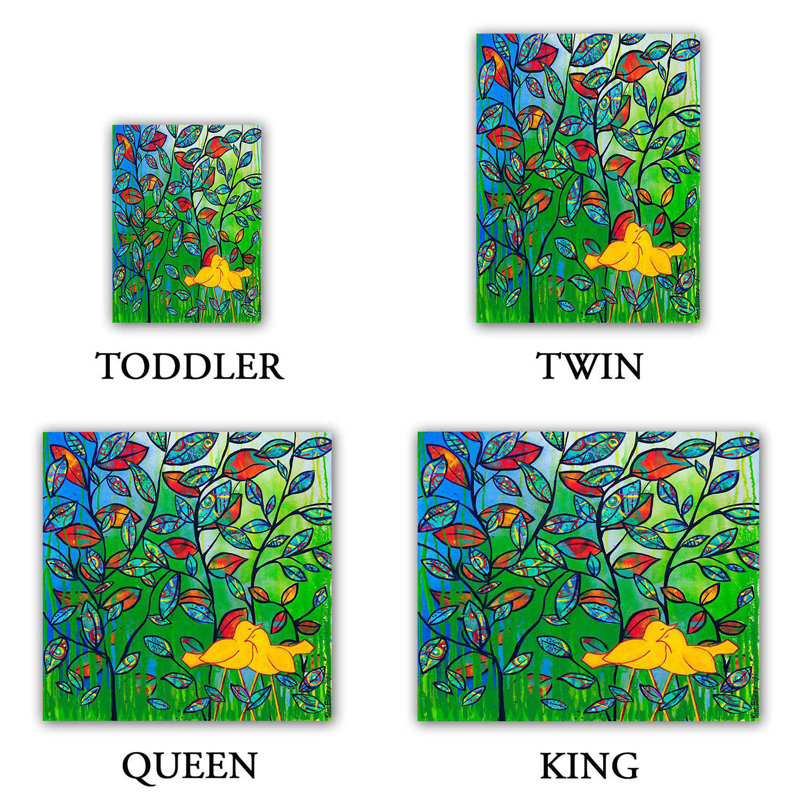 Ensemble de housse de couette love oiseaux, 1 housse de couette grand + 2 taies standards