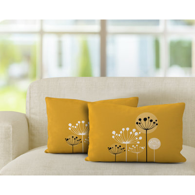 Floral Outdoor Reversible Throw Pillow