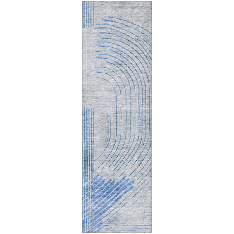 Premium Machine Washable Ariel Geometric Rug, Runner 2'3" x 7'6"