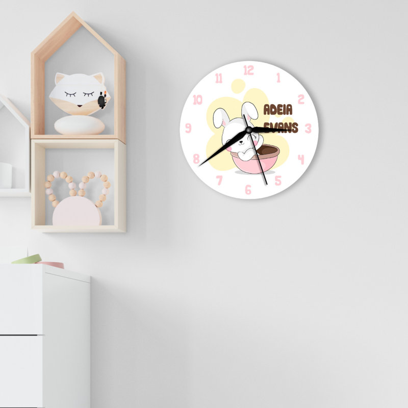 Wood Wall Clock, Yes