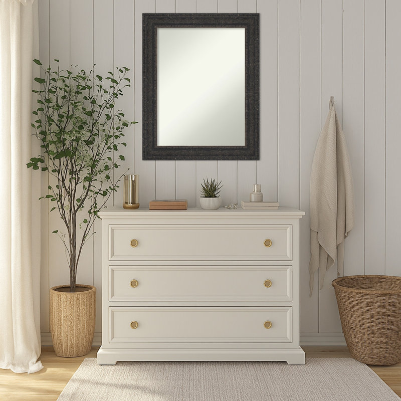 Miroir mural Attic, 29,5 po x 23,5 po, Noir