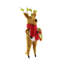 6'' Fabric Animals Holiday Shaped Ornament