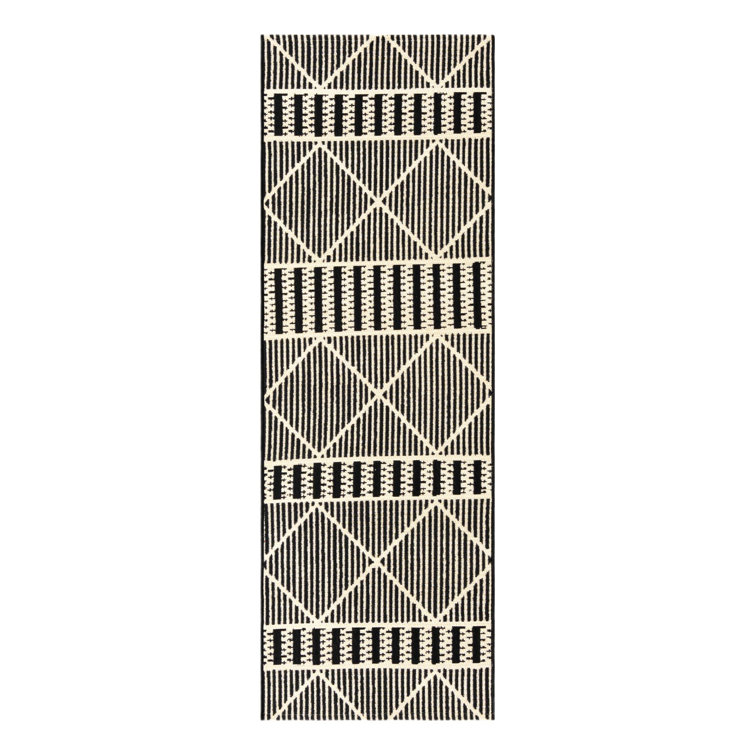 Black Dalyan Indoor/Outdoor Trellis Rug