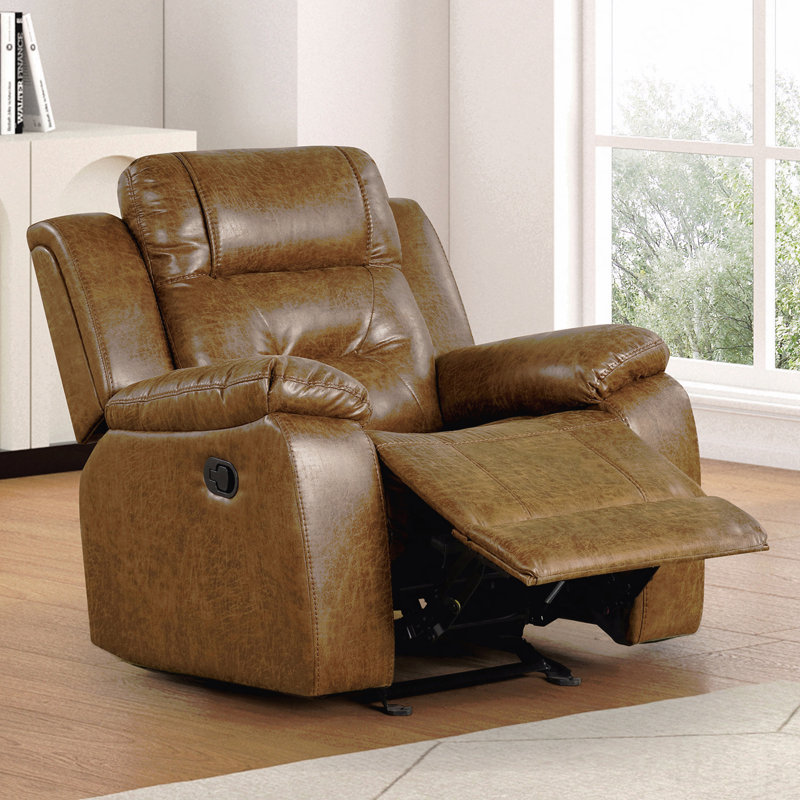 Fauteuil inclinable manuel brun transitionnel - Accoudoirs coussinés, mousse haute densité