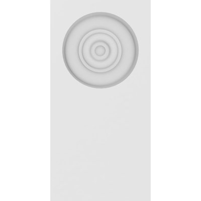2 1/2"W x 5"H x 1"P Standard Foster Bullseye Plinth Block with Square Edge