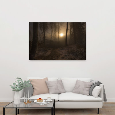 Forêt mystique, paysage de forêt serein et tranquille, affiche murale