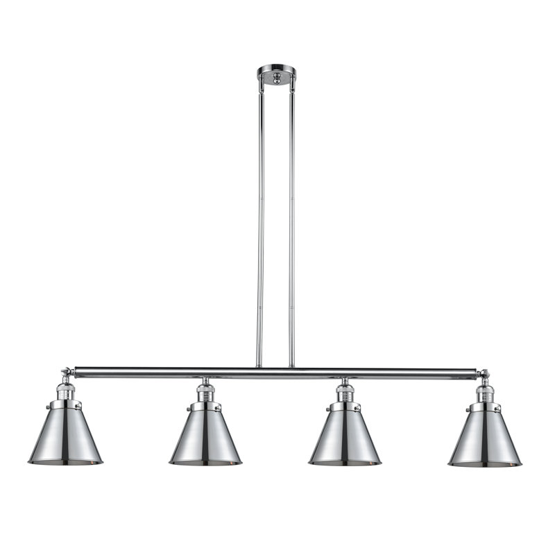 Donovan 4 - Light Kitchen Island Pendant, Polished Chrome, Polished Chrome, No Bulb Included