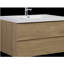 Meuble-lavabo autoportant avec lavabo, meuble-lavabo mural moderne, comptoir en résine et tiroirs à fermeture en douceur