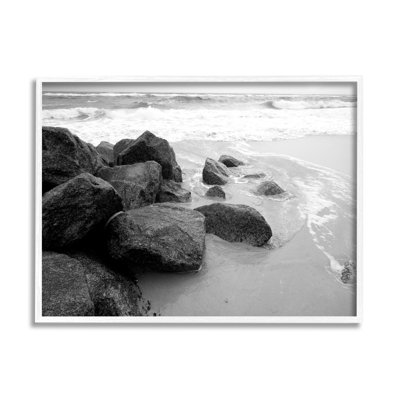 " Incoming Tide Nautical Beach Coast Black White " by Bill Carson Photography