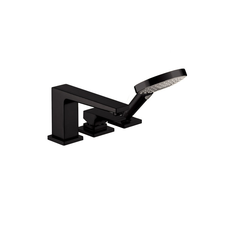 Metropol Single Handle Deck Mounted Roman Tub Faucet Trim with Diverter and Handshower