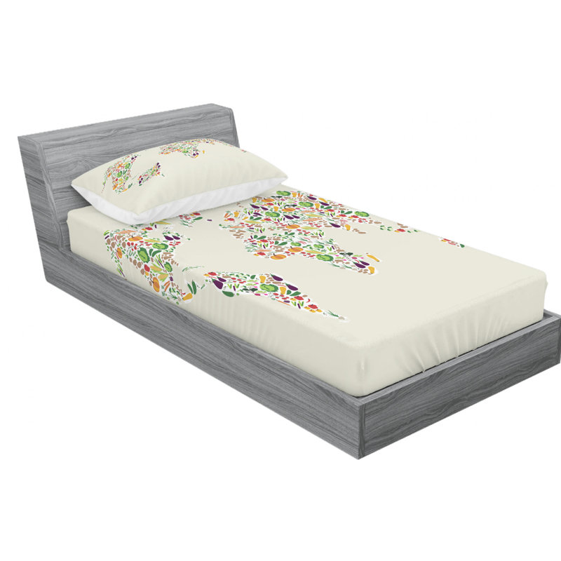 Microfiber Sheet Set, Twin Sheet Set with Fitted Sheet