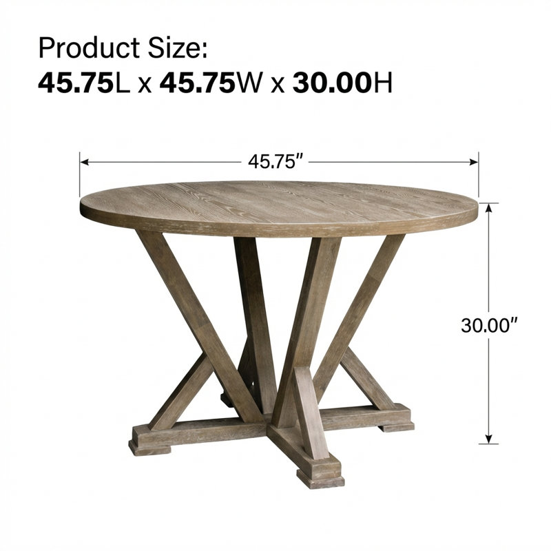 Table de salle à manger ronde Modern Farmhouse