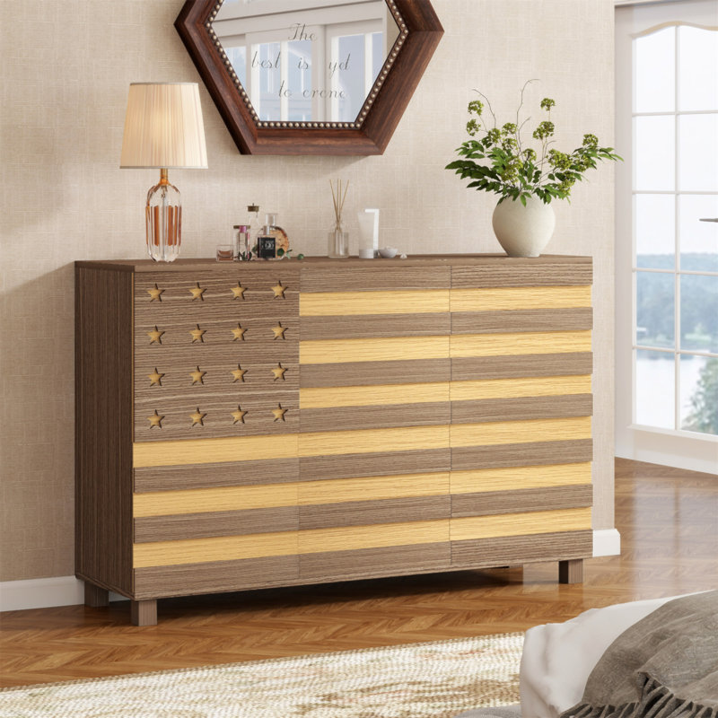 Buffet de 55 po: Armoire de cuisine polyvalente fabriquée à la main avec 2 tiroirs et 3 portes