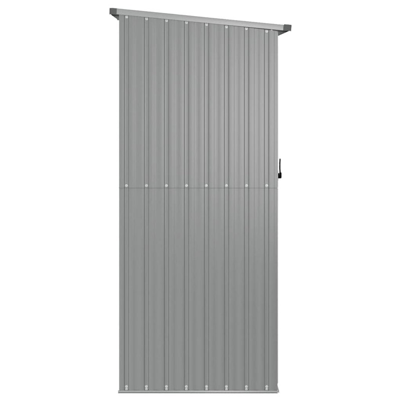 Grande remise de jardin rectangulaire en acier galvanisé Garden Shed pour outils et équipement, Gris