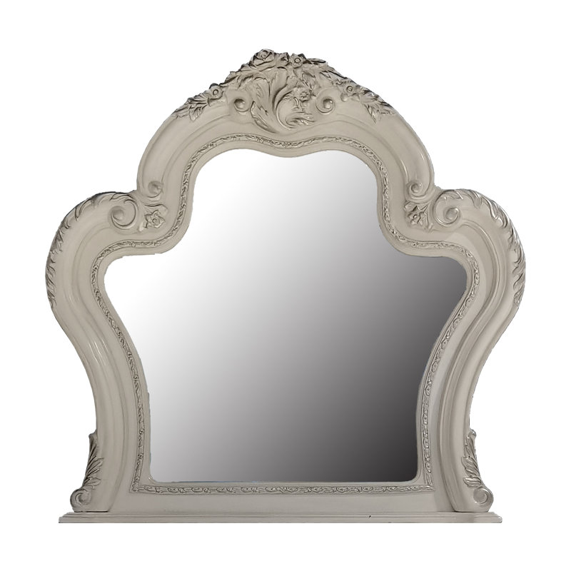 Miroir biseauté blanc commode Coutee