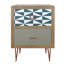 Table de chevet 2 tiroirs Grimbald en bronze / brun