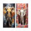 Elephant Dreams In Colors - Ensemble de 2 décorations murales en métal Elephant-102687312