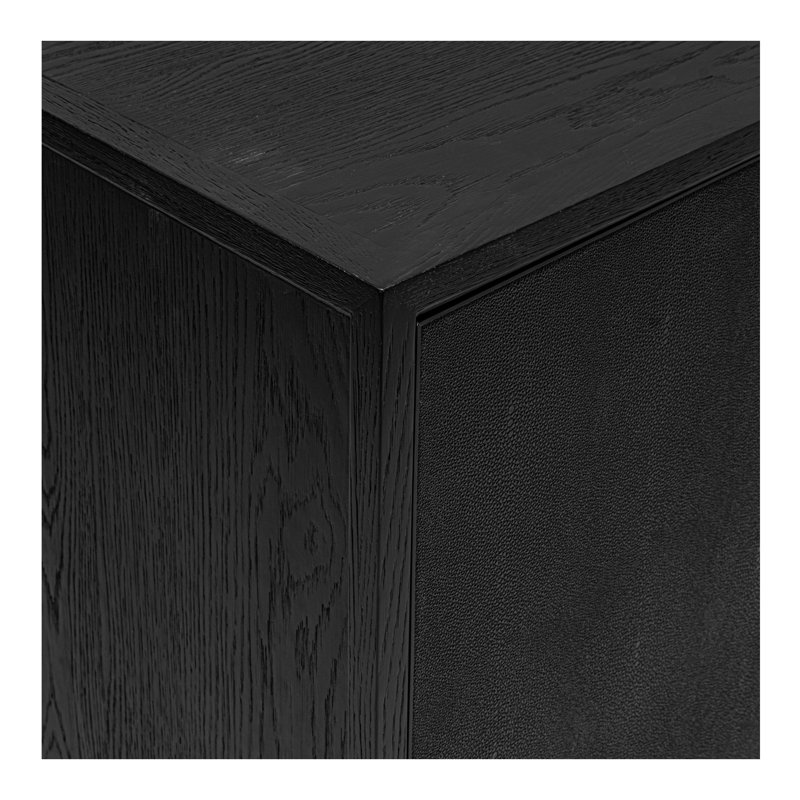 Marcelle 80'' W Solid Wood Sideboard, Black