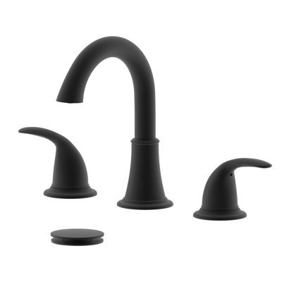 Konya Widespread 2-handle Bathroom Faucet with Drain Assembly