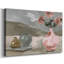 Vase de fleurs roses, toile tendue VI-Gallery-1750181713