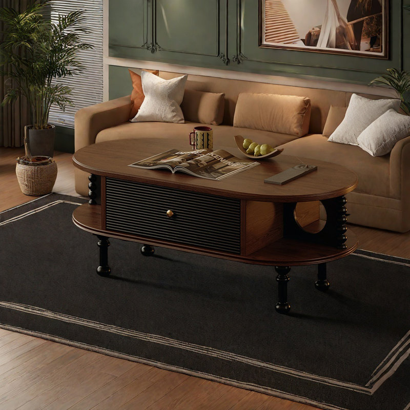 French style oval coffee table