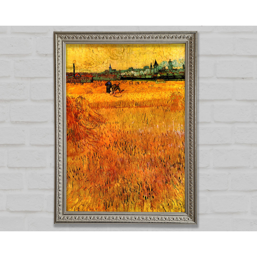 Arles View From The Wheat Fields von Vincent Van Gogh - Einzelne Bilderrahmen Kunstdrucke