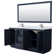 72'' Double Bathroom Vanity with Genuine Marble Top with Mirror