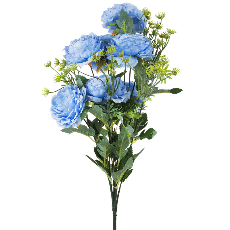 Silk Peony Arrangement, Blue