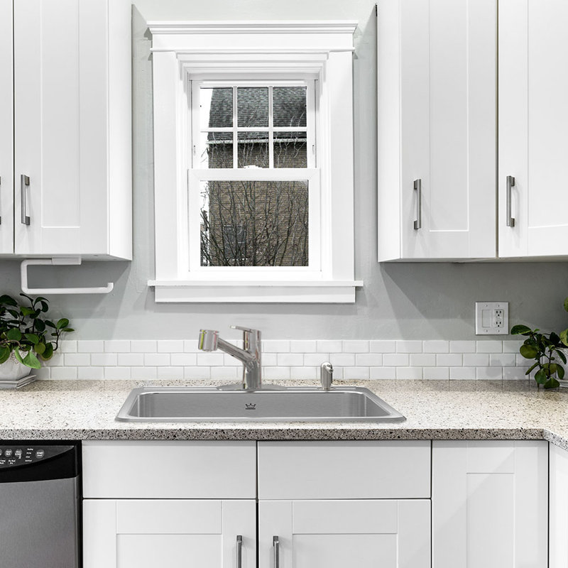 Kindred 22'' W Single Bowl Stainless Steel Drop-In Kitchen Sink, 4 hole