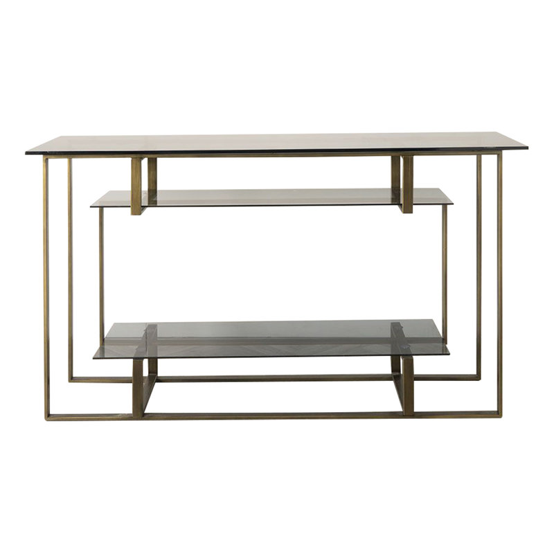 Stamper 140cm Glass Top Console Table
