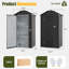 Outdoor Lockable 3 ft. W x 2 ft. D Metal Vertical Storage Shed