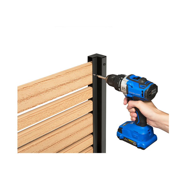 Cedar Freestanding Vinyl Privacy Screen with Planter Box