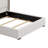 Tall Headboard Upholstered Bed With Vertical Striped And Wingback Design