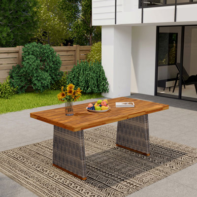 Outdoor Acacia Wood Patio Dining Table