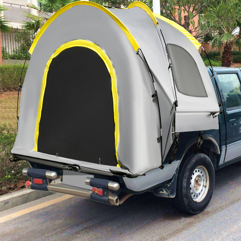 Gray and Yellow 2 Person Camping Tent with Carry Bag
