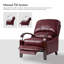Fauteuil inclinable standard en cuir véritable Hardge-151355066